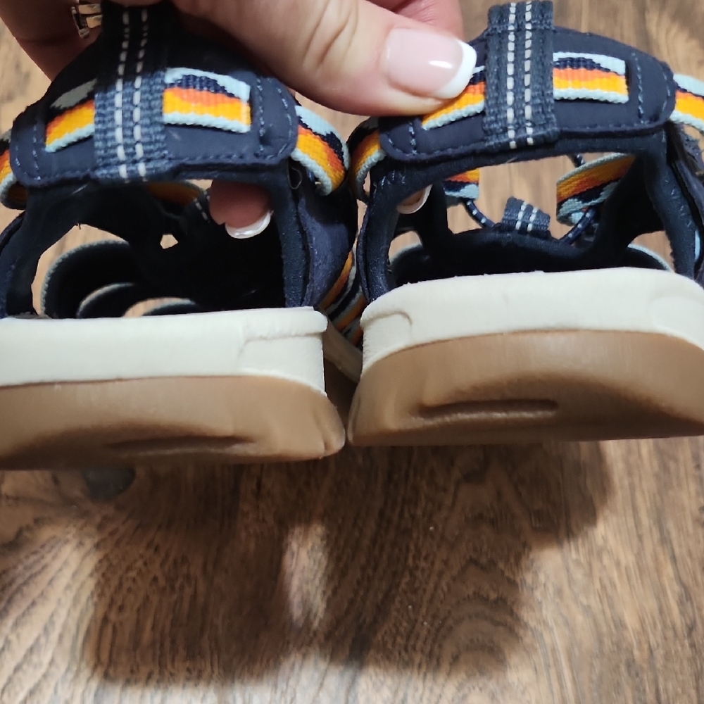 Keen Women's Navy and Orange Striped Sandals - Picture 4 of 5
